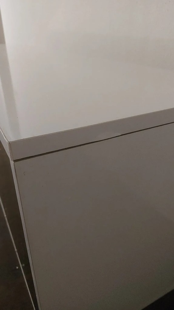 RESIGILAT- Comoda TV cu șemineu electric, Alb/Auriu, 160x40x45 cm
