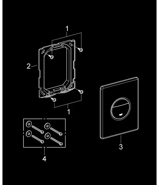 GROHE 38765000 - Buton de acționare pentru rezervor NOVA COSMOPOLITAN 156 × 197 mm, crom