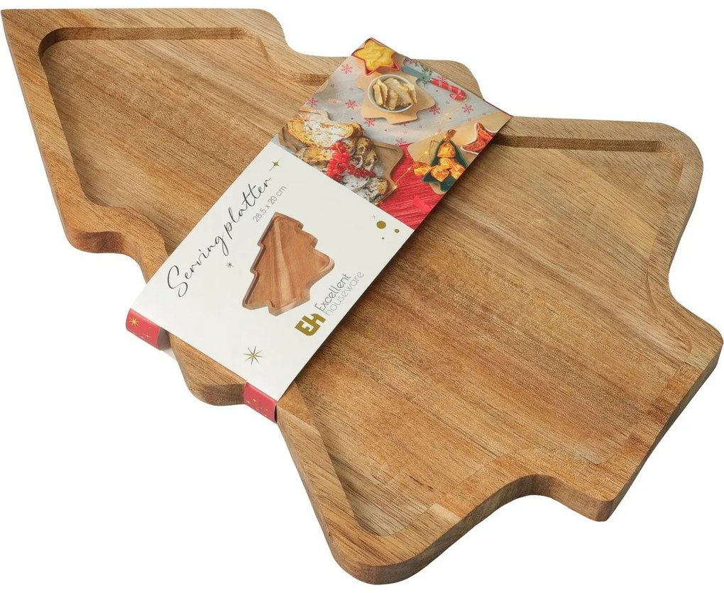 Tavă de servire din salcâm Copac 28,5 × 20 × 1,5cm