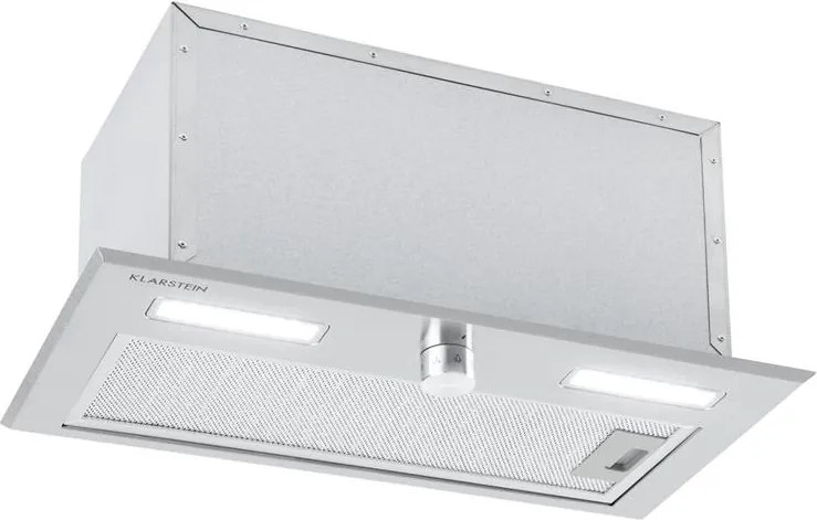 Klarstein Simplica, hotă, încorporat, 52 cm, extracție aerului: 440 m³ / h, LED, oțel inoxidabil