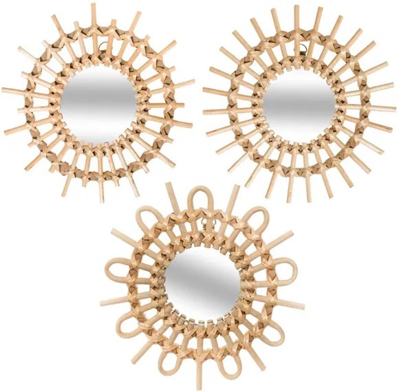 Set 3 decoratiuni de perete cu oglinda JJA Tremol