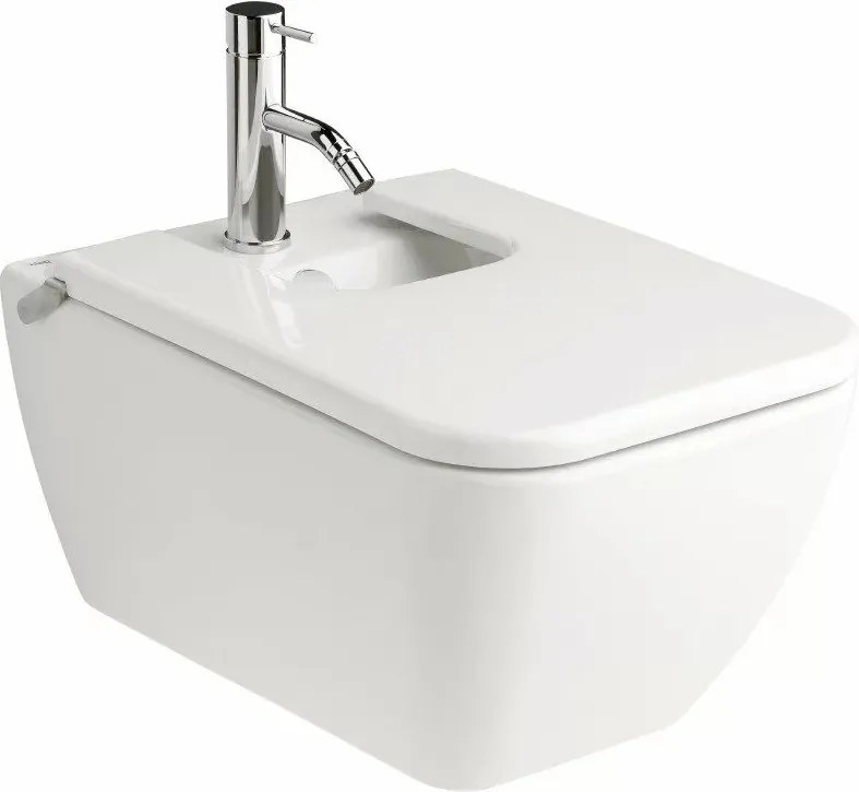 Bideu suspendat Gala Emma Square alb lucios