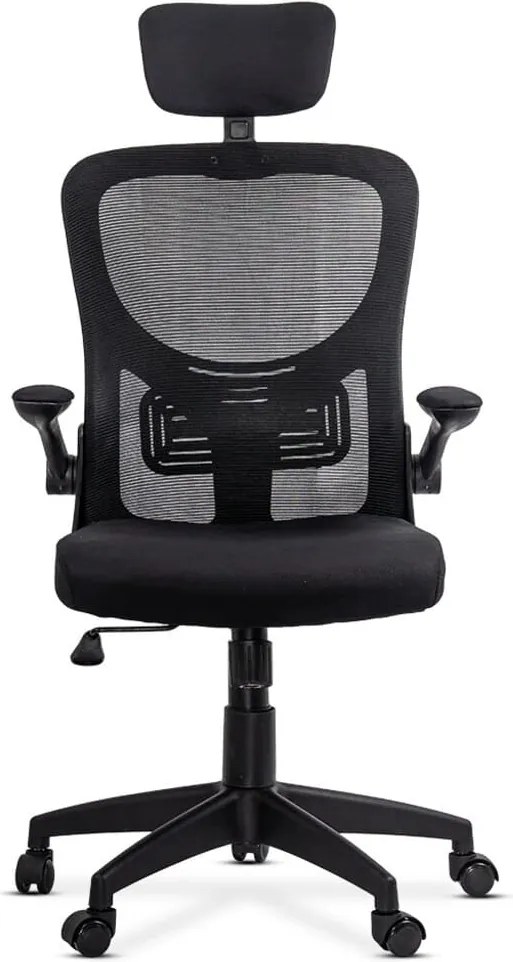 Scaun ergonomic din mesh cu brate rabatabile OFF 635 negru