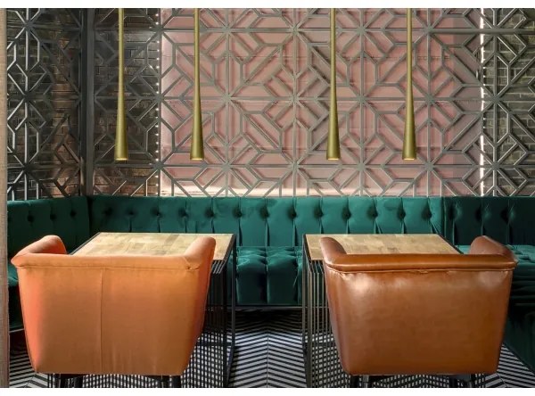 Lustră LED pe cablu MAXLIGHT P0485 COFFEE LED/7W/230V d. 3 cm auriu