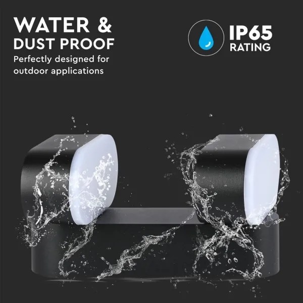 LED lampă flexibilă de perete exterior 2xLED/12W/230V IP65 negru