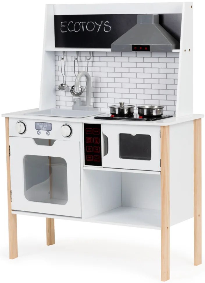Bucătărie pentru copii din lemn cu lumini și sunete