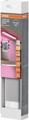 Osram LINEAR EDGE - Lampă LED RGBW dimmabilă pentru montaj sub dulap, cu senzor, 4W/230V, alb + telecomandă