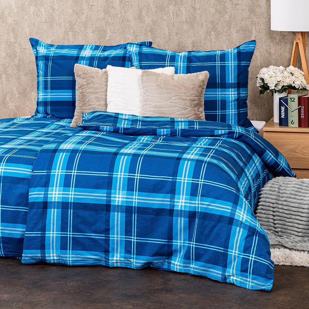 Lenjerie de pat din flanelă 4Home Blue paid