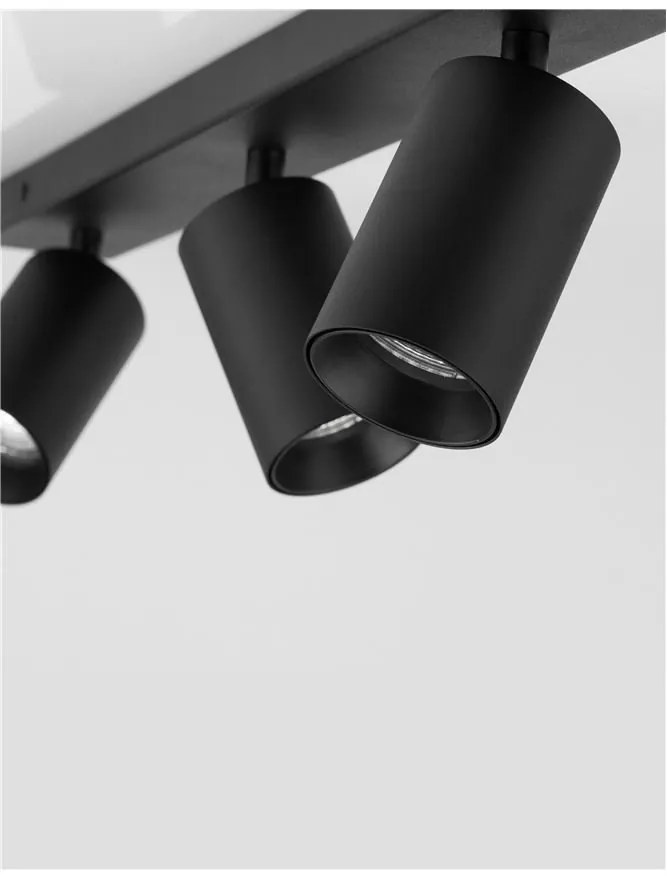 Plafoniera 3L design modern TOD negru