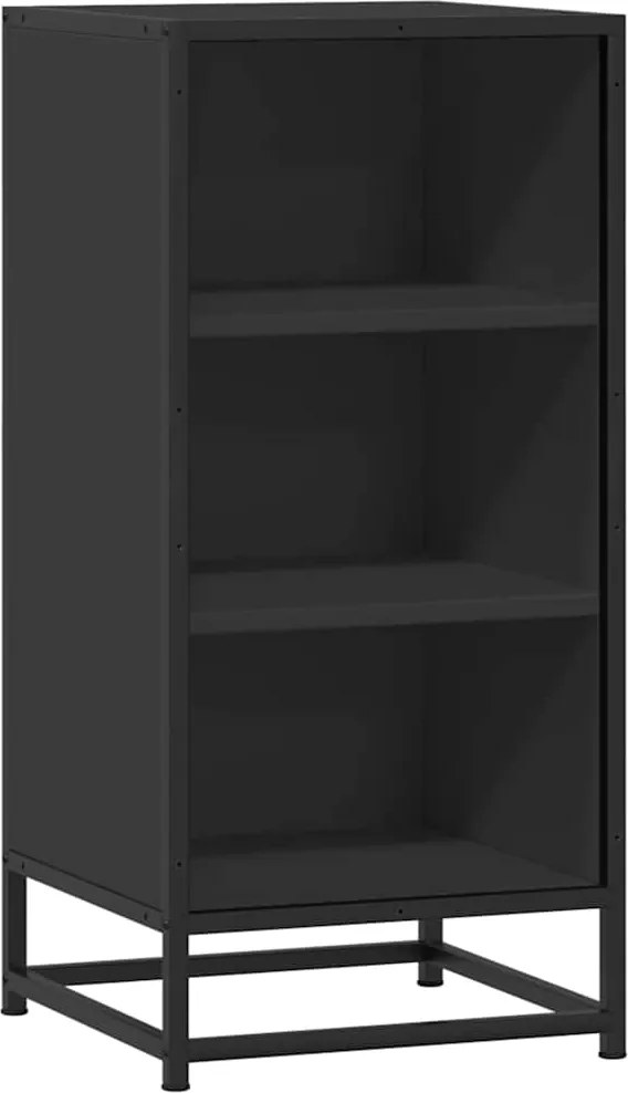 vidaXL Dulap, negru, 35,5x35x76 cm, lemn prelucrat și metal