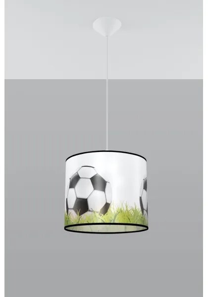 Lustră pe cablu pentru copii Sollux SL.1428 FOOTBALL 1xE27/15W/230V d. 30 cm