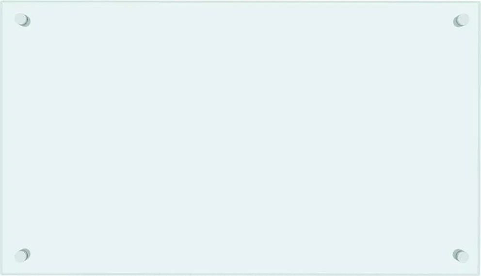 vidaXL Panou antistropi de bucătărie, alb, 70x40 cm, sticlă securizată