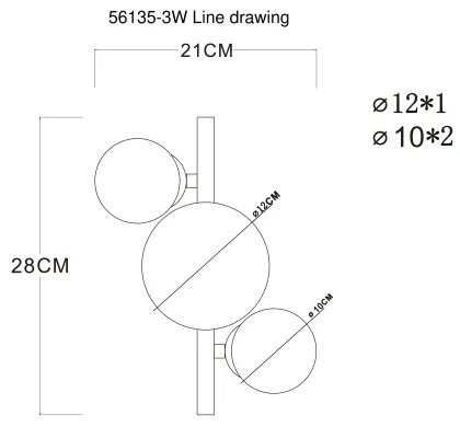 Lustră LED aplicată RIHA 3xG9/3W/230V crom Globo 56140-3W
