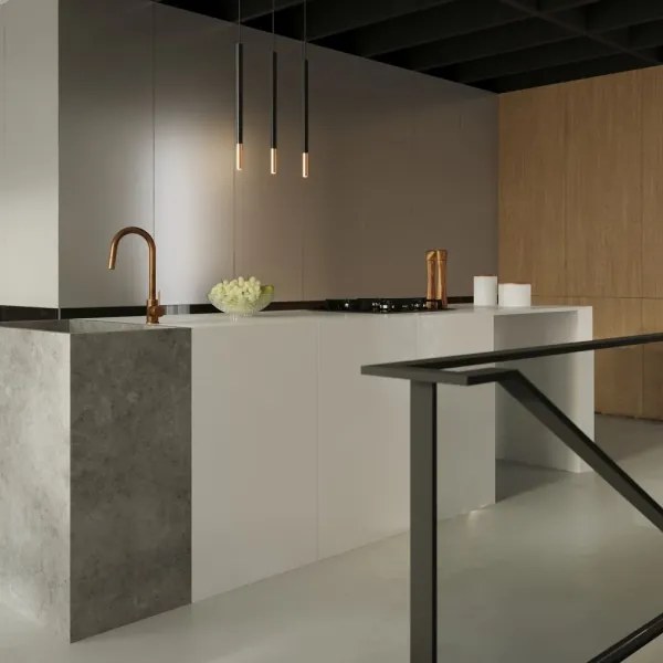 Lustră pe cablu MOSAIC 1xG9/12W/230V neagră/cuprurie