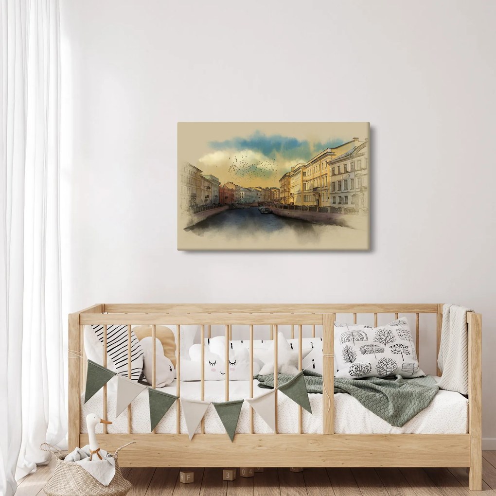 Tablou - Râul Moyka, Sankt Petersburg, Rusia (90x60 cm)