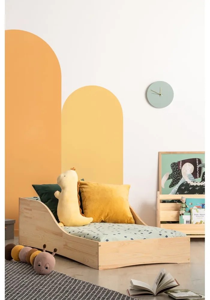 Pat din lemn de pin pentru copii Adeko Pepe Colm, 80 x 200 cm