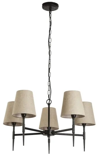 Lustră pe lanț Searchlight 30690-5BK GOTHIC 5xE14/60W/230V negru