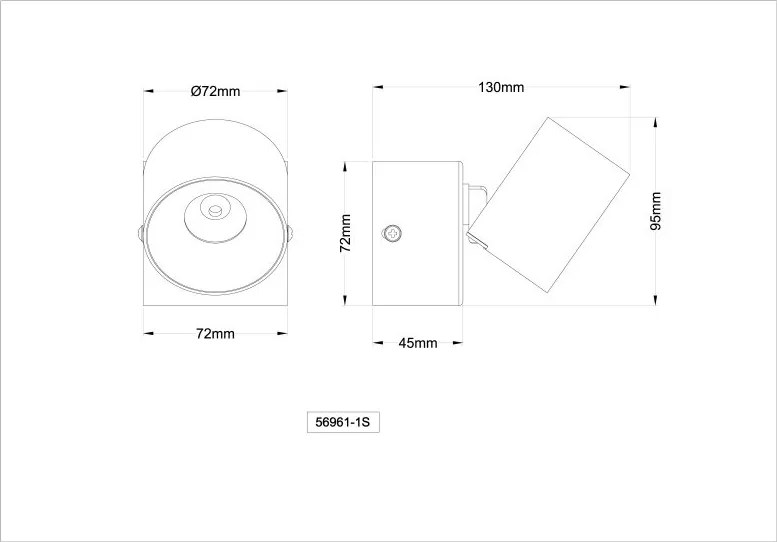 Aplica de perete LED tip spot moderna RAE