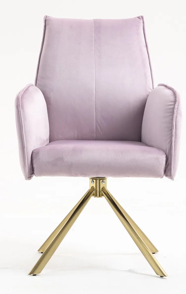 HR280 BAZĂ STEA Scaun Mov din Catifea cu Bază Aurie