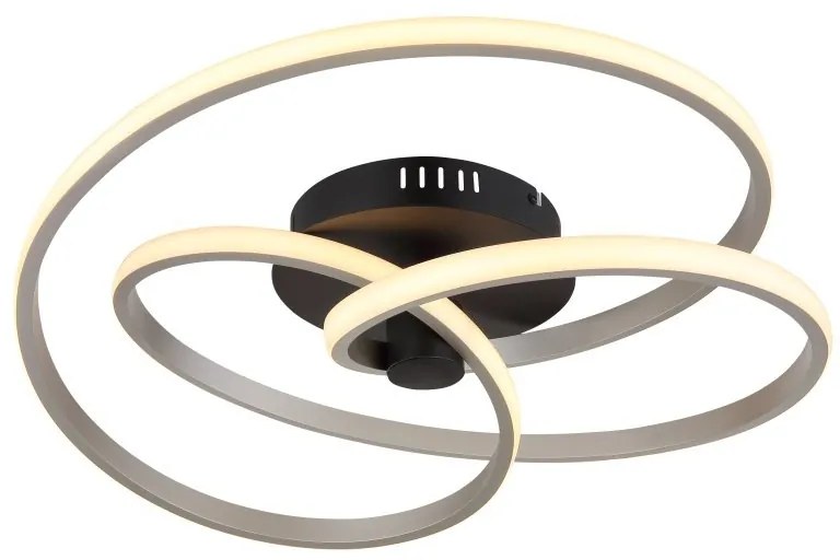 Plafoniera LED moderna GLYXAR negru/nickel