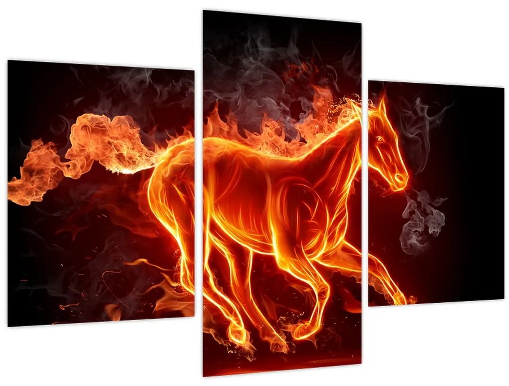 Tablou - Cal în flăcări (90x60 cm)