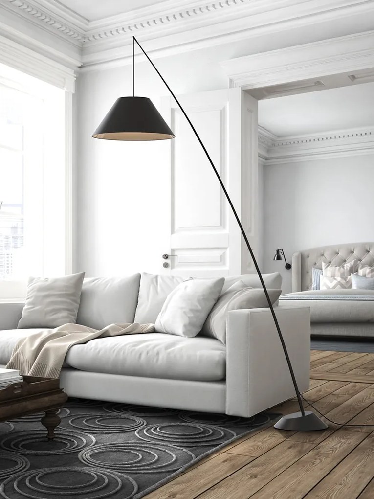 Lampadar / Lampa de podea design modern Junco negru SV-425131
