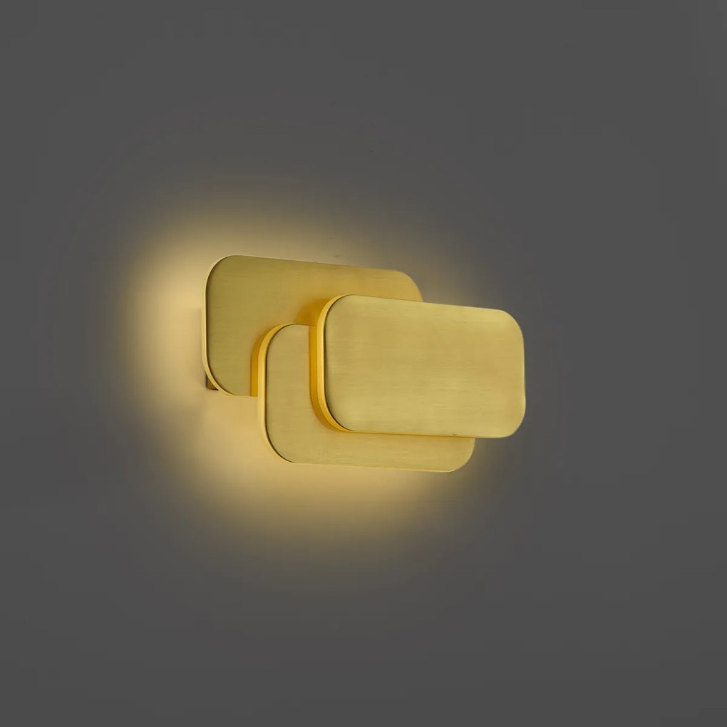 Lampă de perete modernă alamă incl. LED cu 3 trepte de intensitate luminoasă - Dias