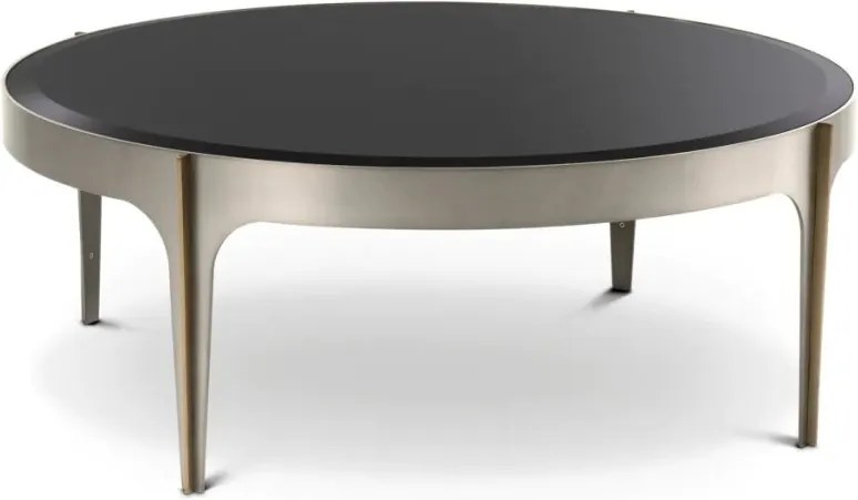 Masuta de Cafea Design LUX, Otel, Sticla, Negru, Artemisa