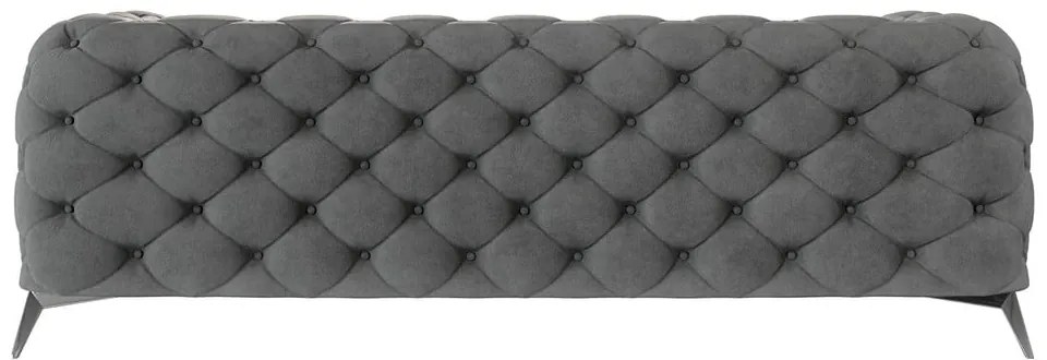 Canapea gri cu tapițerie din catifea 225 cm Chelsea – Ropez