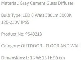 Stalp LED mic pentru exterior design modern IP65 Aran