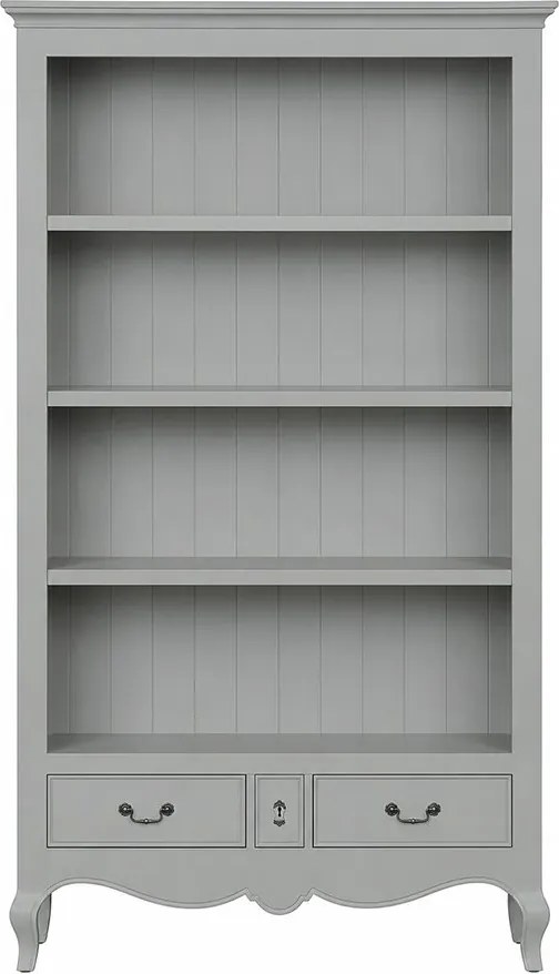 Bibliotecă lemn masiv Jolie, 124 × 43 × 200 cm