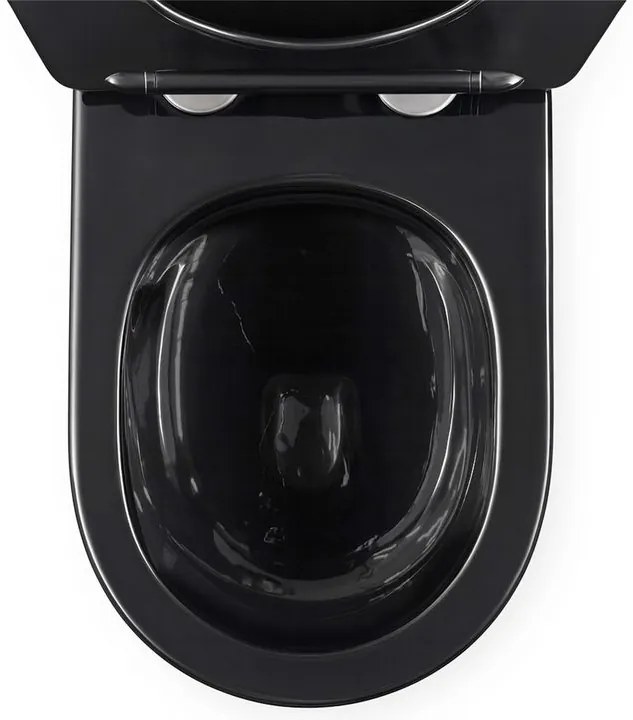 Vas WC Rea Carlo Mini Tornado negru auriu periat