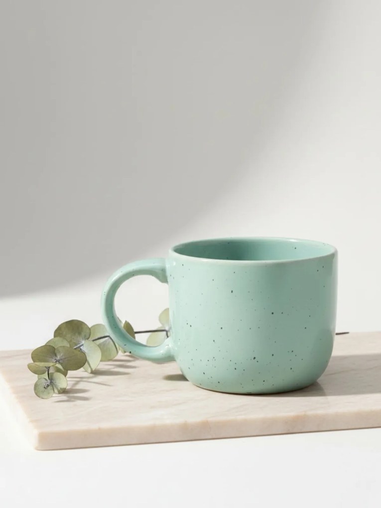 Cana cafea, Artizan Mineral Azur, glazura lucioasa, 400ml