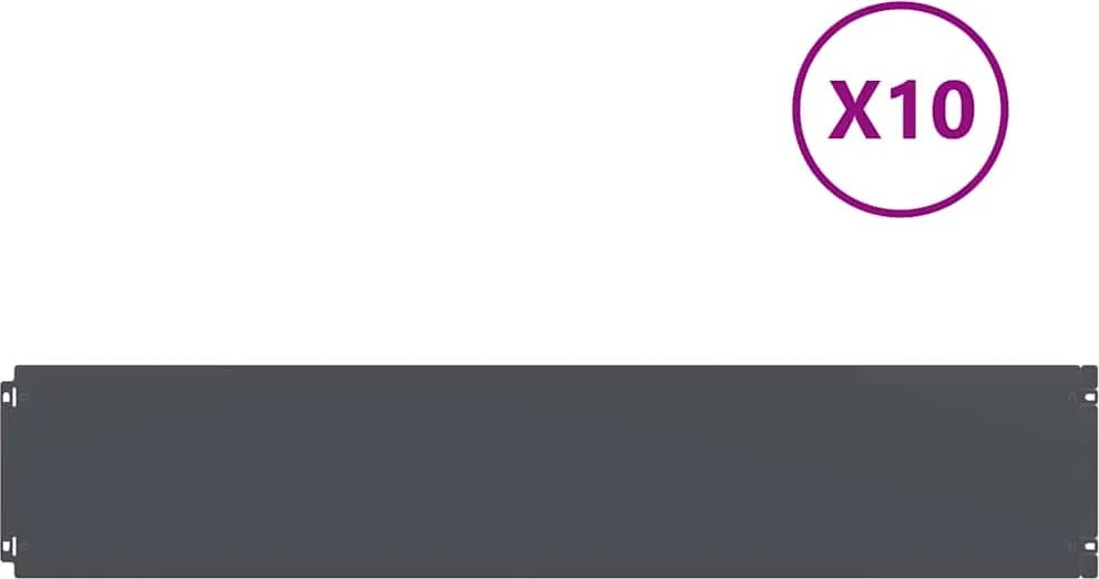 vidaXL Borduri de gazon 10 buc Antracit 20x103 cm Oțel laminat la rece