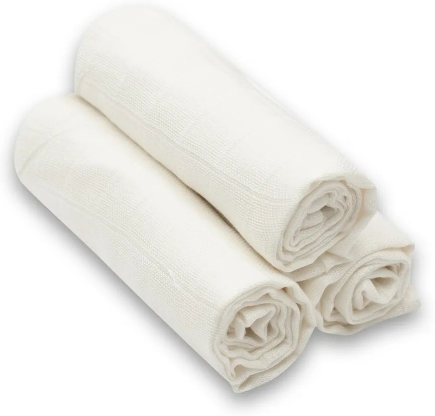 Scutece naturale din bambus New Baby, 70 x 80 cm,set de 3 buc.