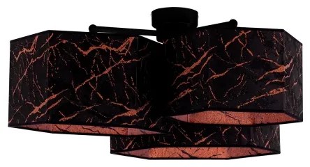 Lustră aplicată Duolla ROLLER TRIO HEX 3xE27/15W/230V negru/cupru