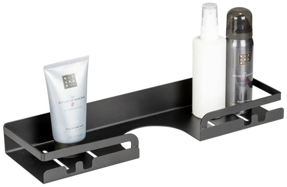 Raft pentru baie negru autoadeziv din oțel inoxidabil Altarella – Wenko
