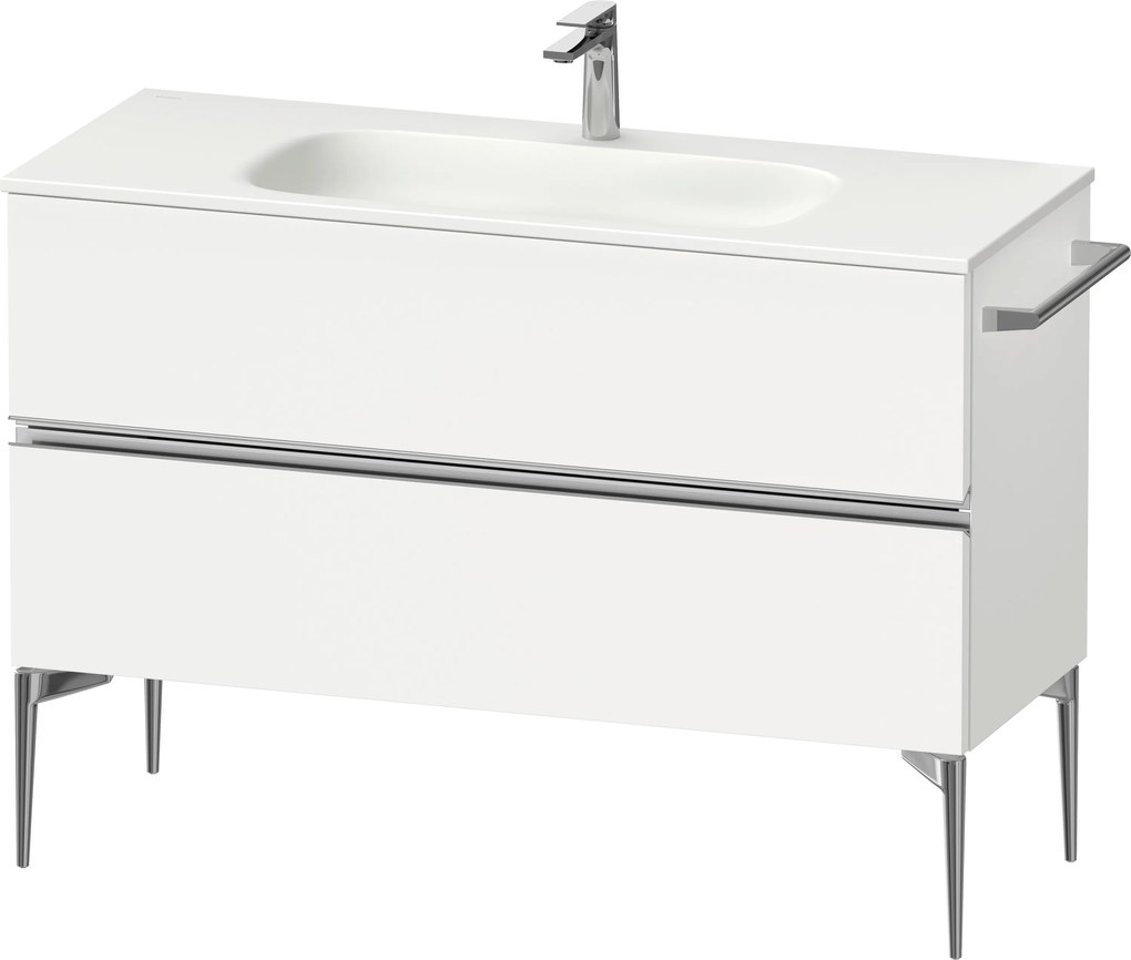 Duravit Sivida dulap 121x47.7x59.2 cm sub chiuveta pe perete alb-crom SV4653010180000