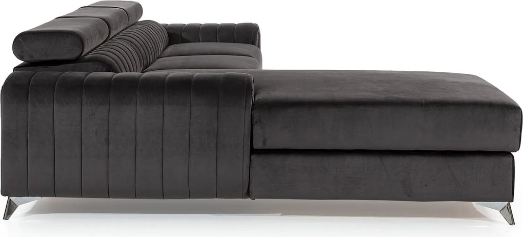 Colțar lemn masiv Gray Extensibil Ladă de Depozitare Personalizabil, 278 × 205 × 92 cm - Nube 45, Stânga