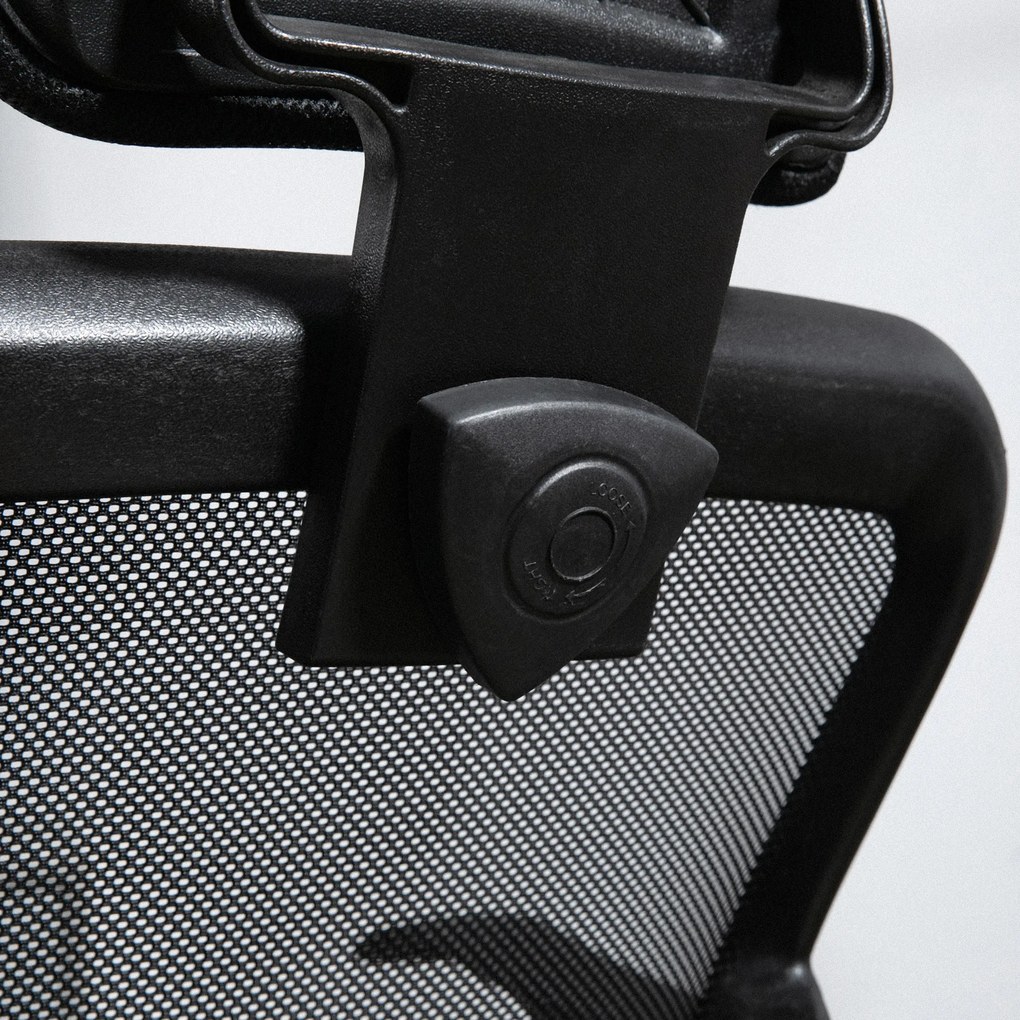 Vinsetto Scaun de Birou Ergonomic și Reglabil cu Tetieră, Negru | Aosom Romania
