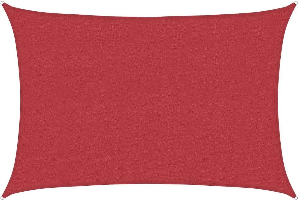 vidaXL Pânză parasolar, roșu, 2,5x4 m, HDPE, 160 g/m²