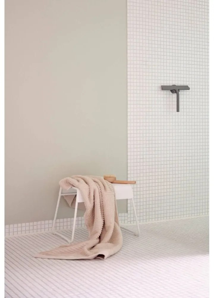 Scăunel din inox Zone A-Stool, gri deschis