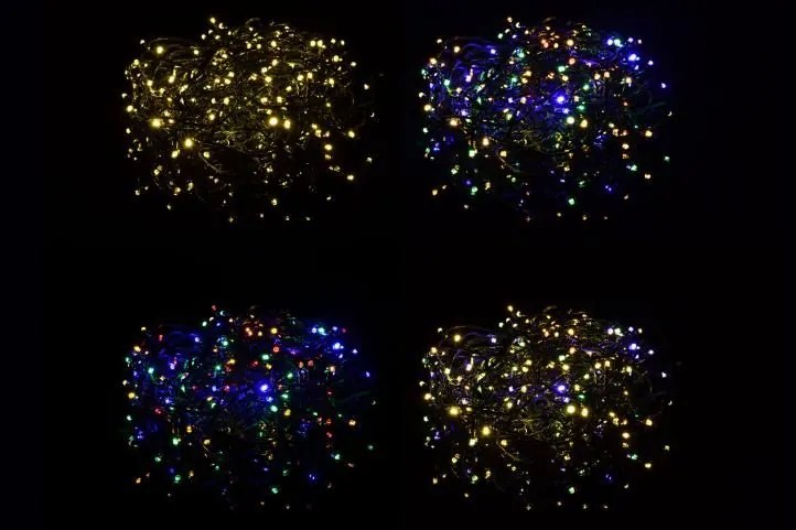 Lanț de lumini de Crăciun 39,9 m, 400 LED-uri, 9 funcții int