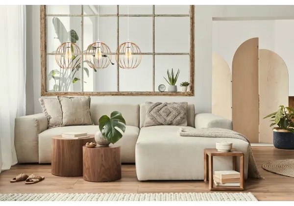 Lustră pe cablu MATT 3xE27/60W/230V albă/cupru