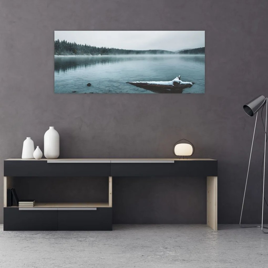 Tablou - lacul nordic înghețat (120x50 cm)