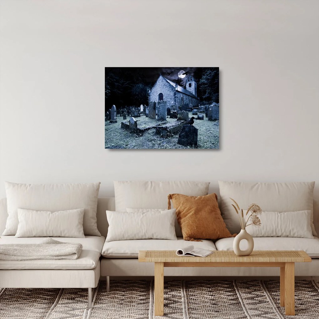 Tablou pe sticlă - Noapte întunecată (70x50 cm)