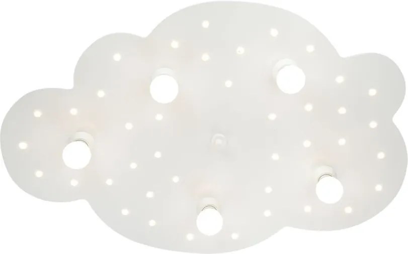 Plafoniera Wolke 5/40 lemn, alb, 5 becuri, 230 V