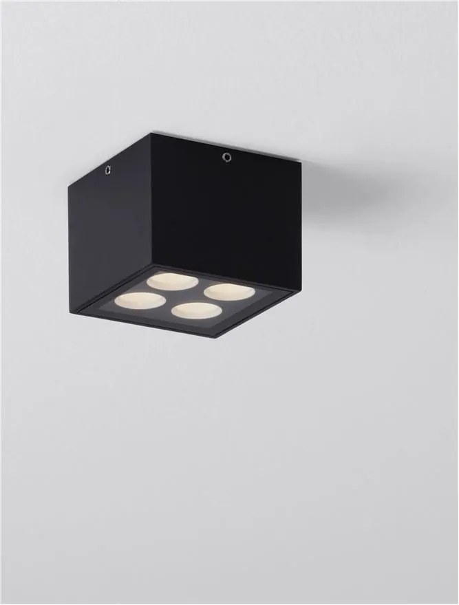 Plafoniera/Spot LED iluminat exterior IP54 SIMPLY negru