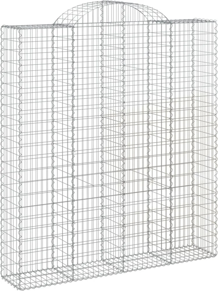 vidaXL Coș gabion arcuit, 200x50x220/240 cm, fier galvanizat