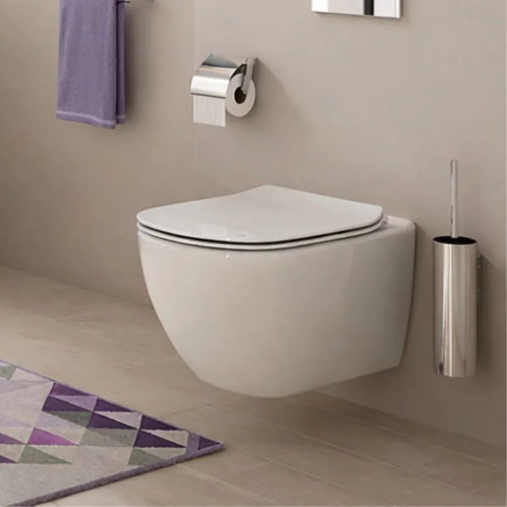 Set vas wc suspendat Ideal Standard Tesi Aquablade cu capac slim softclose